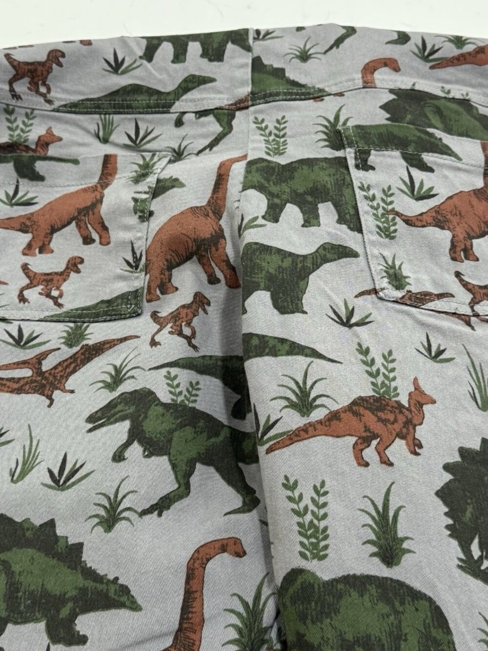 Run & Fly Adventure Dinosaur Stretch Dungarees Gray Overalls Size XS - Picture 7 of 9